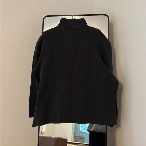 RALPH LAUREN MENS POLO DARK GRAY CHARCOAL QUARTER ZIP SWEATER SZ LARGE PULLOVER - Picture 7 of 7